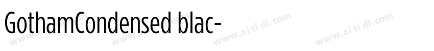 GothamCondensed blac字体转换